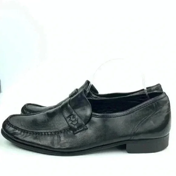 Johnston and Murphy loafers 10 M Italian leather